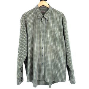 Men’s Taylor & Henry plaid shirt button up casual size XXL 1895
